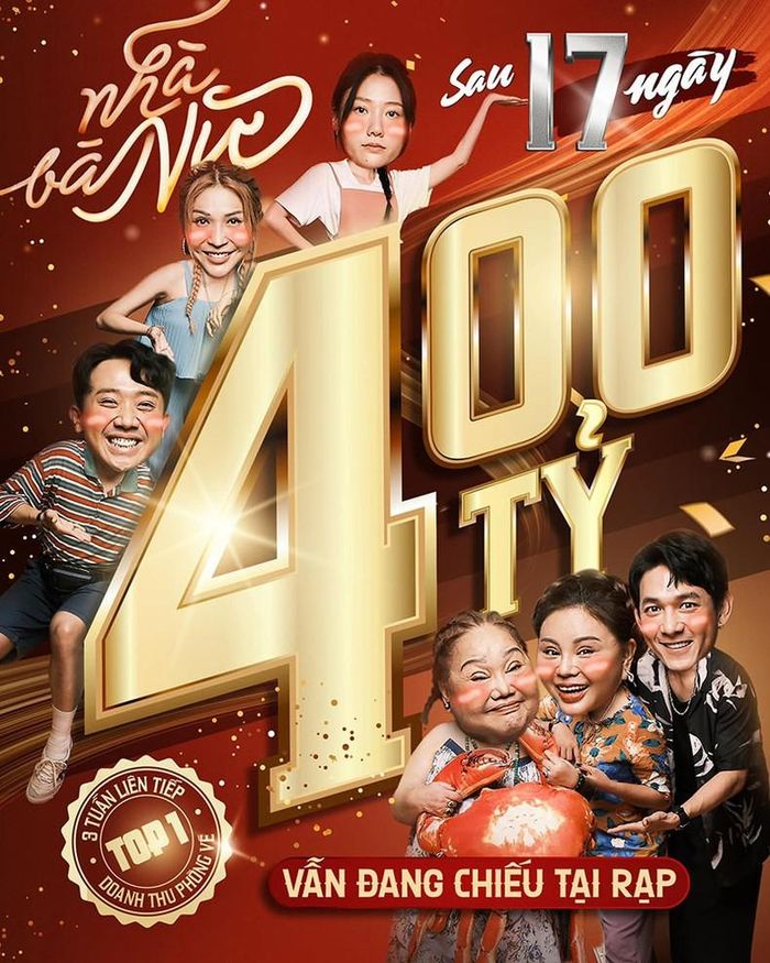 Poster công bố doanh thu 400 tỷ đồng của "Nhà bà Nữ".