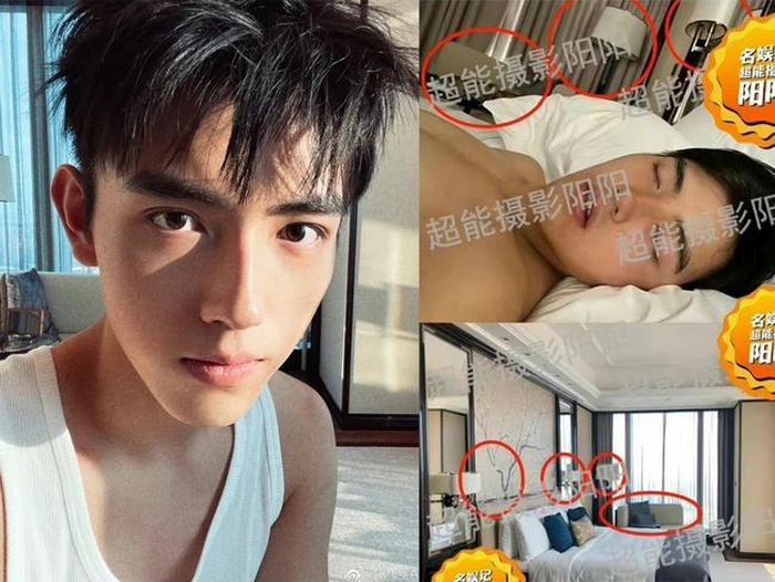 Bức ảnh tự chụp (trái) mà Trần Phi Vũ đăng tải trên Weibo vào ngày 16/7/2021