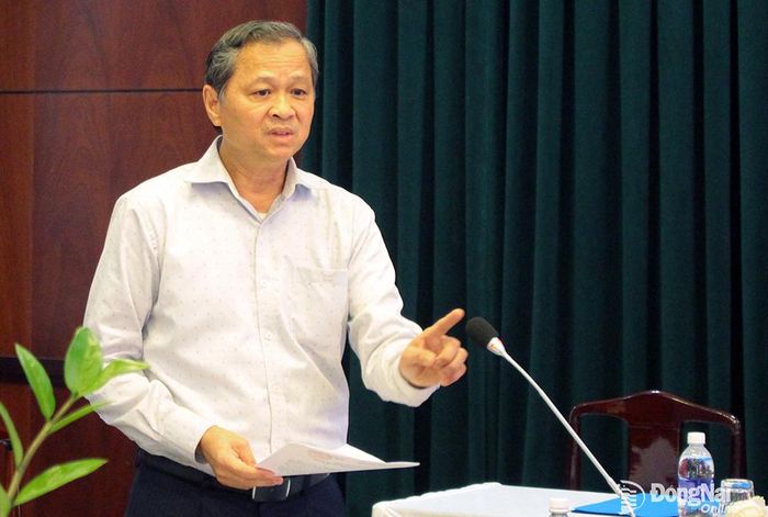 Ủy viên Ban TVTU, Chủ nhiệm Ủy ban Kiểm tra Tỉnh ủy Huỳnh Thanh Bình phát biểu tại hội nghị
