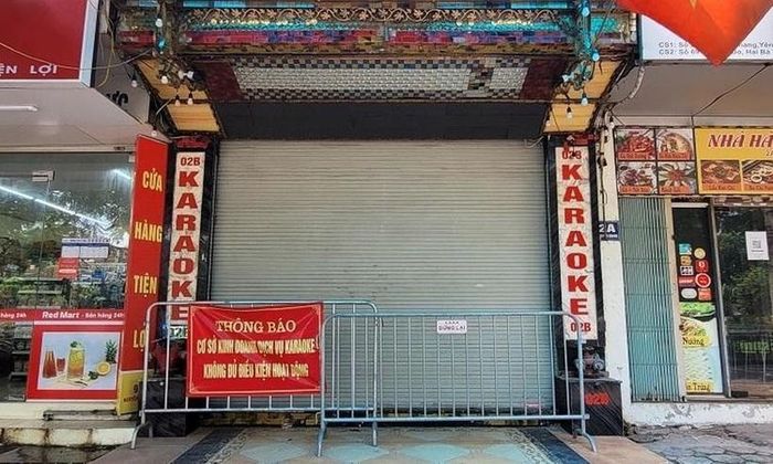 Cơ sở kinh doanh dịch vụ karaoke chưa đủ điều kiện hoạt động.