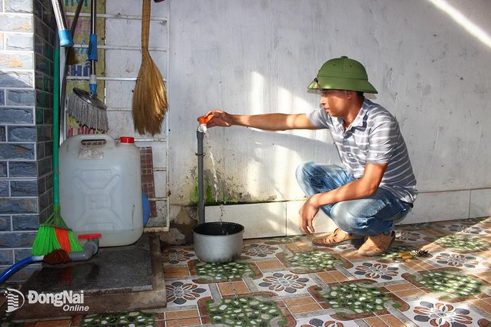 Người dân P.Tam Phước, TP.Biên Hòa dùng nước giếng khoan sinh hoạt vì khu vực này chưa có nước máy
