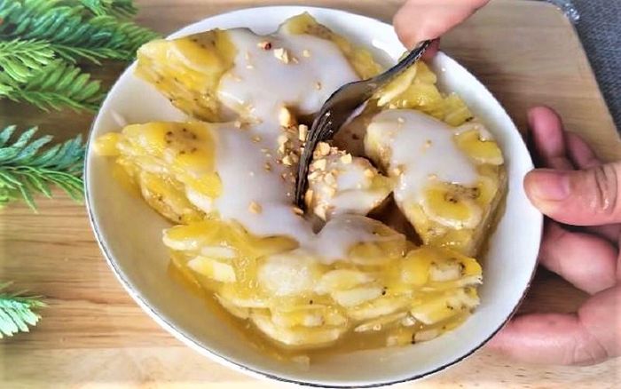 Món bánh chuối hấp bột năng thơm ngon (Ảnh: bachhoaxanh.com)