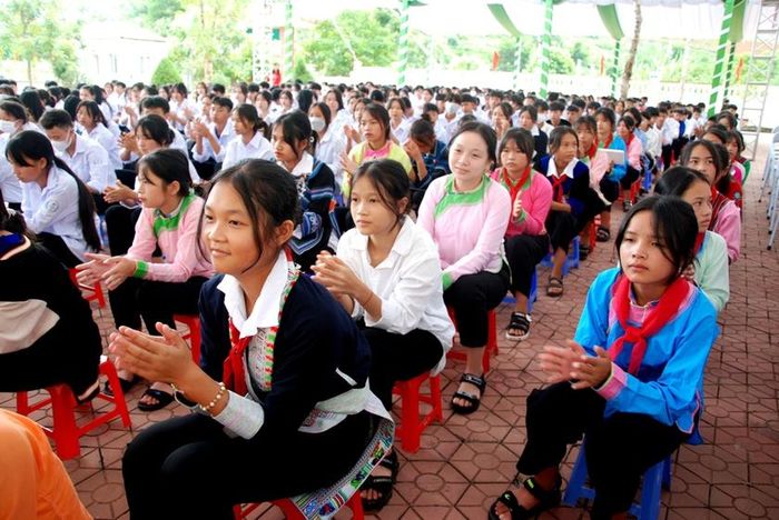 Học sinh Trường Trung học phổ thông dân tộc nội trú tỉnh Lào Cai. Ảnh: Quốc Dũng