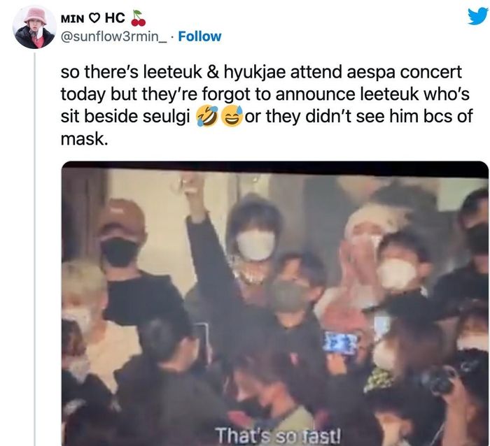  Đồng cảnh ngộ, hai thành viên Super Junior Leeteuk và Eunhyuk cũng bị nhận ra ngay lập tức. (Nguồn: Twitter @sunflower3rmin_) 