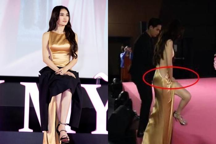 Một lần khác, chiếc áo khoác cũng thể hiện được sự hữu ích của mình. Nhờ item này mà Lan Ngọc không phải liên tục dùng tay che chắn phần đùi của mình