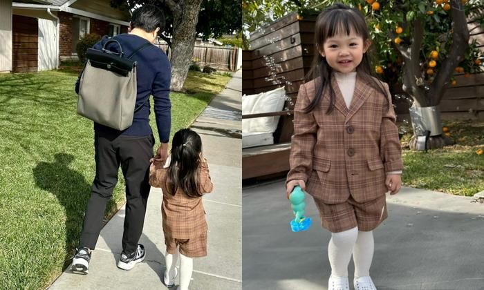 Cường Đô La từng gây sốt khi khoe nắm tay con gái đi đến trường ở Mỹ. Tuy nhiên, nhóc tỳ vẫn trở về Việt Nam để sinh sống cùng bố mẹ