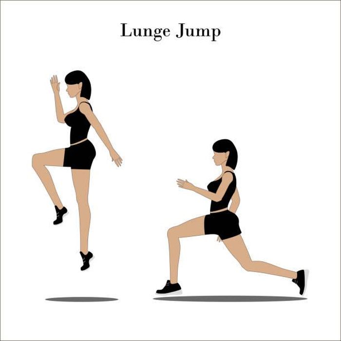 Động tác gập gối bật cao (Lunge jump)