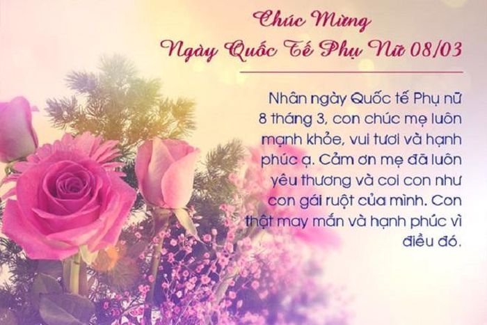 Những mẫu thiếp dành tặng cho mẹ nhân ngày Quốc tế Phụ nữ 8/3.