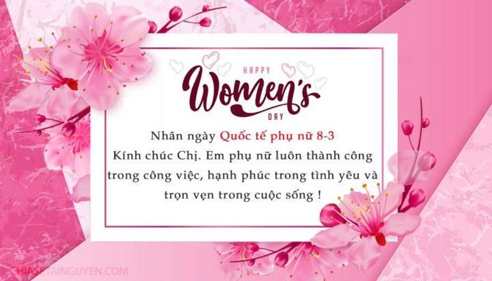 Những mẫu thiệp chung dành tặng các chị em trong ngày Quốc tế Phụ nữ 8/3.