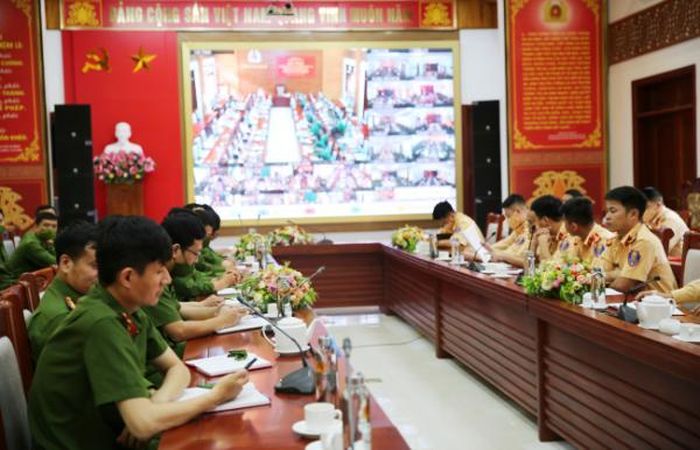 Một buổi tập huấn nghiệp vụ của Công an tỉnh Nghệ An.