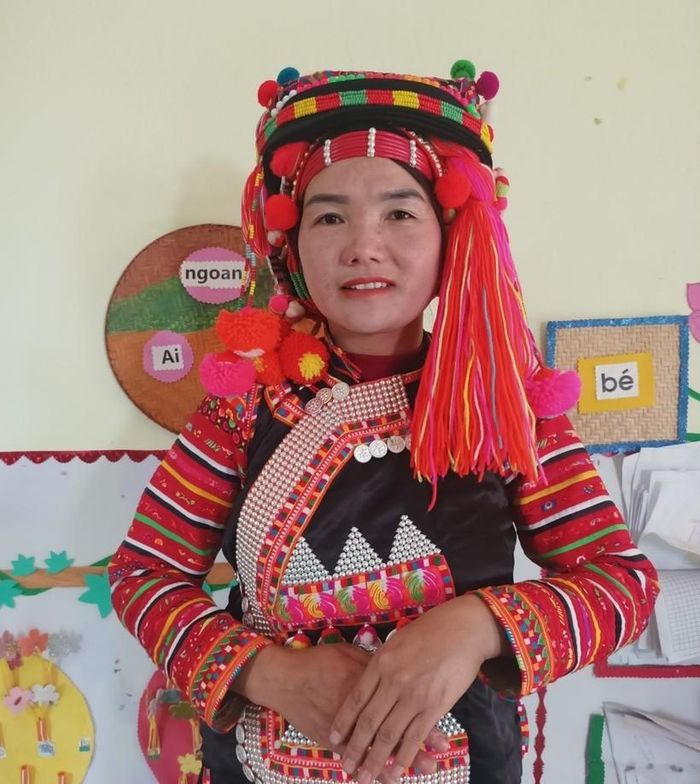 Cô Chu Thanh Nu - Giáo viên Trường MN xã Thu Lũm, huyện Mường Tè, tỉnh Lai Châu.