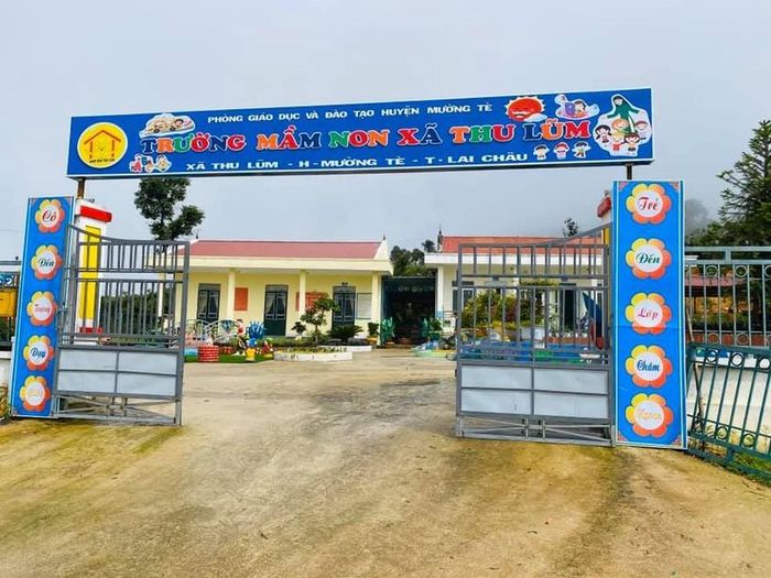 Cơ sở vật chất ở điểm trung tâm trường Mầm non xã Thu Lũm đã được xây dựng khang trang.
