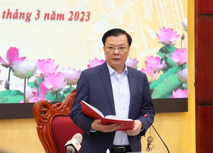  Bí thư Thành ủy Hà Nội Đinh Tiến Dũng phát biểu kết luận Hội nghị 