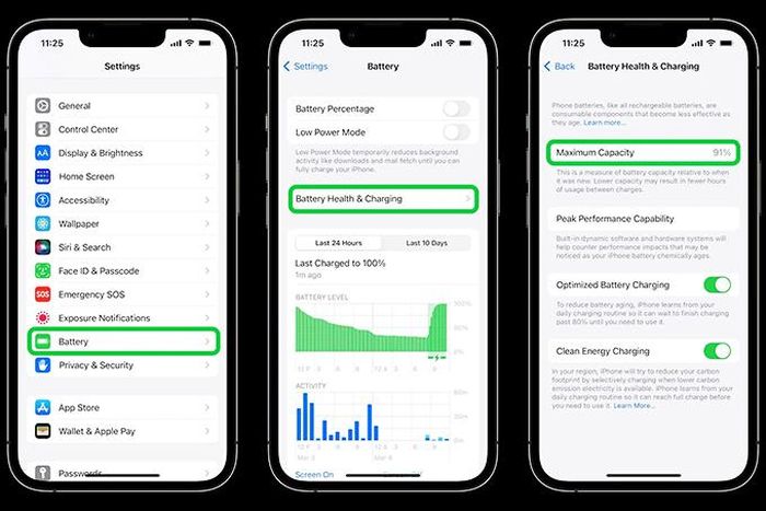  Xem trạng thái pin của iPhone ngay trên iOS. 