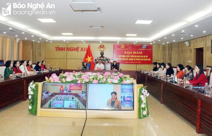 Quang cảnh tại điểm cầu Nghệ An. Ảnh: Thanh Quỳnh