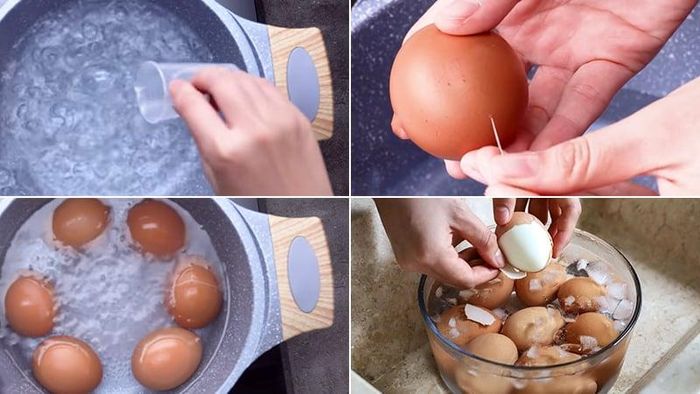 Luộc trứng hồng đào