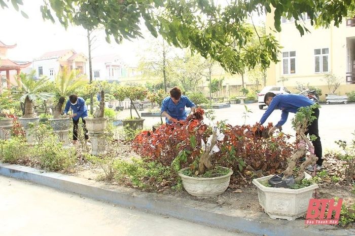 ... và đoàn viên thanh niên tích cực tham gia.
