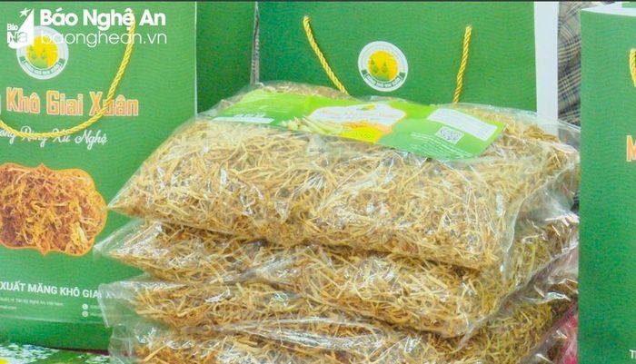 Sản phẩm măng khô Giai Xuân được công nhận 3 sao OCOP cấp tỉnh năm 2022. Ảnh: Cơ sở cung cấp