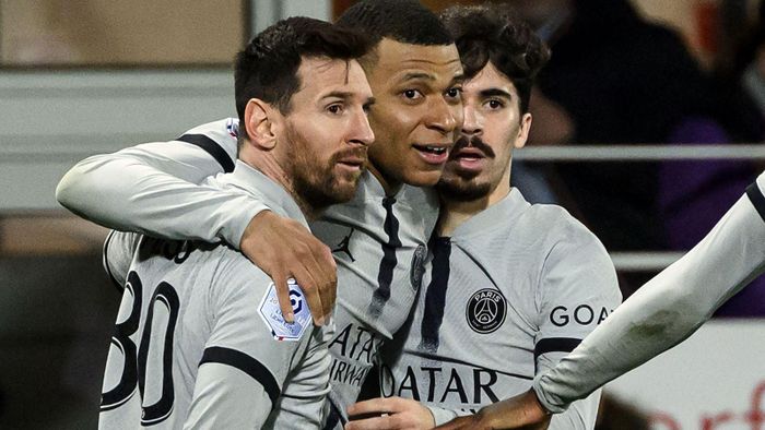 Messi và Mbappe đã "tìm thấy nhau", đưa PSG có chiến thắng. Ảnh: Eurosports