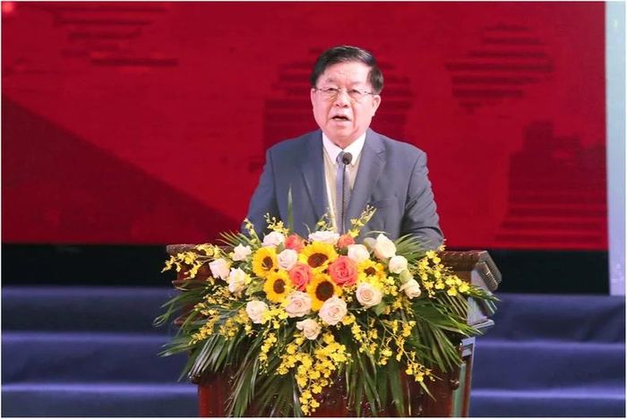 Đồng chí Nguyễn Trọng Nghĩa phát biểu tại Lễ kỷ niệm.