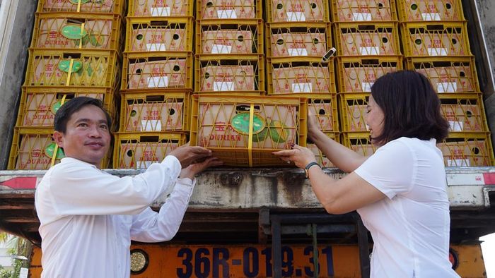 Lô hàng xuất khẩu lần này là 18 tấn sầu riêng được trồng tại Cần Thơ. 