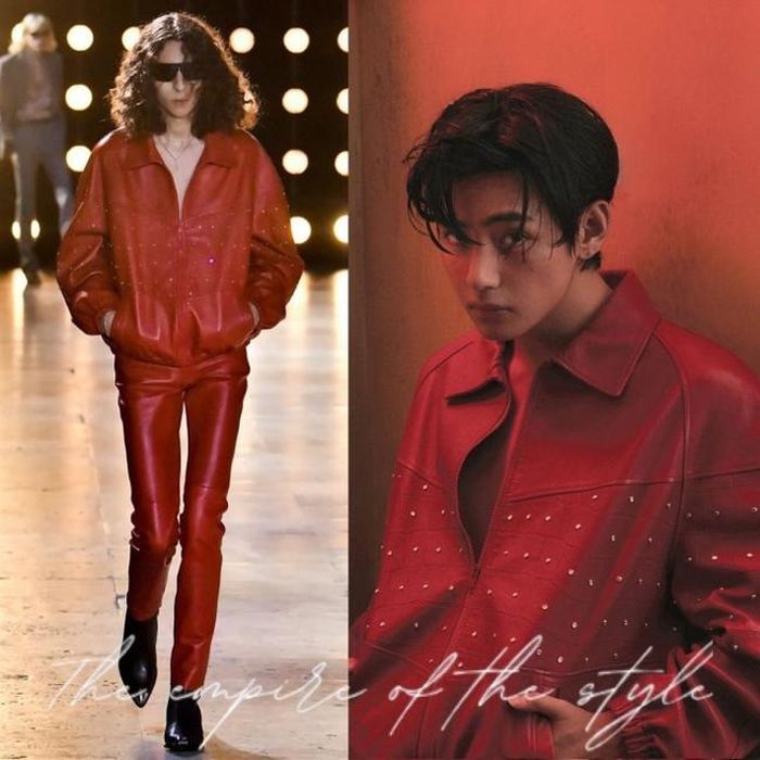 V (BTS) mặc đồ của Celine
