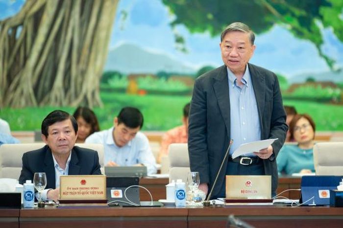 Bộ trưởng Tô Lâm phát biểu tại phiên họp.