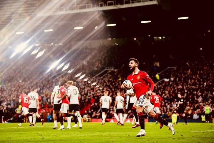 Bruno lập cú đúp giúp MU tiến vào bán kết FA Cup. Ảnh: Getty