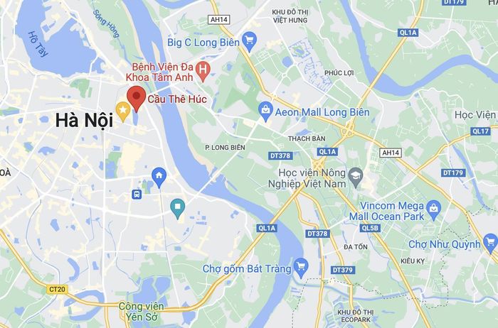Khu vực xảy ra hỏa hoạn thuộc quận Hoàn Kiếm, Hà Nội. Ảnh: Google Maps.