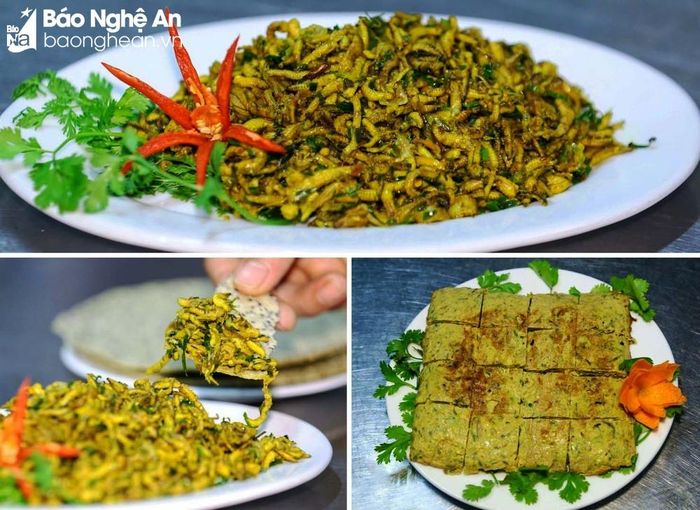 Vùng đồng bằng - trung du còn có nhiều món nổi tiếng như nhút Thanh Chương, tương Nam Đàn. Đặc biệt là món rươi ở xã Châu Nhân (Hưng Nguyên) được ví là "lộc trời". Nhiều du khách chia sẻ sau khi thưởng thức rằng rươi là món ăn "dễ nghiện". Ảnh: Đình Tuyên