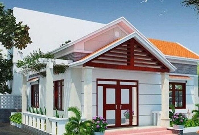 Thiết kế mái thái với phần tôn giả ngói giúp tiết kiệm chi phí đồng thời chống nóng hiệu quả. (Ảnh: Musk)