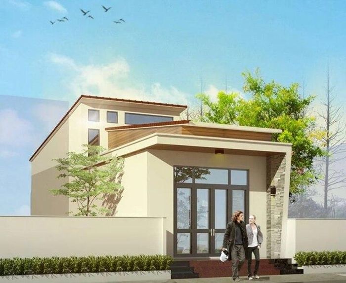 Nhà cấp 4 mái tôn là loại hình kiến trúc phổ biến, có chi phí xây dựng thấp, phù hợp với cặp vợ chồng trẻ có ngân sách hạn chế. (Ảnh: Tamlopolympic)