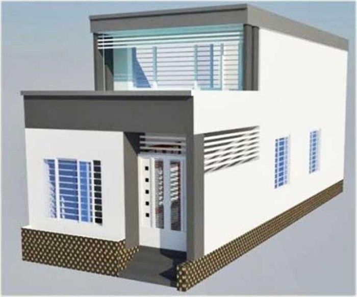 Để tăng diện tích sử dụng, gia chủ có thể lựa chọn mẫu nhà cấp 4 gác lửng. (Ảnh: Xaydungso)