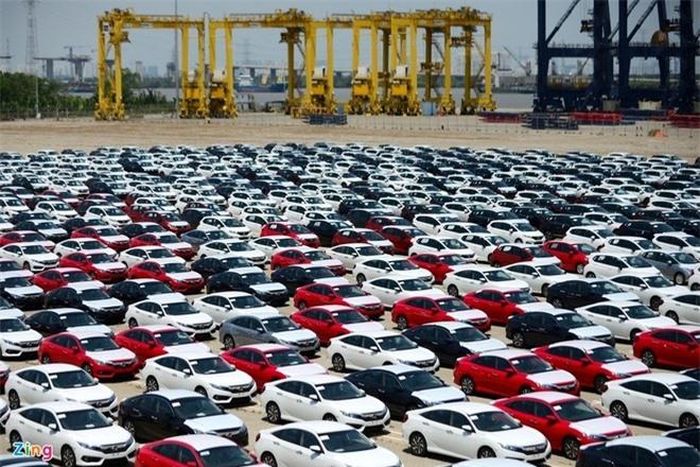Ôtô nhập khẩu liên tục cập cảng Việt Nam. Ảnh: T.T.