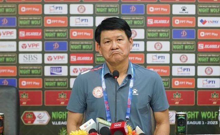 HLV Vũ Tiến Thành luôn có tiếng với những phát biểu mạnh mẽ. Ảnh: Anh Linh