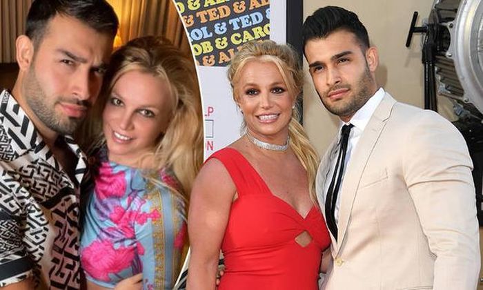  Britney Spears nhận lời cầu hôn của Sam Asghari hồi tháng 9/2021 sau gần sáu năm yêu - Ảnh: Getty/AFP 