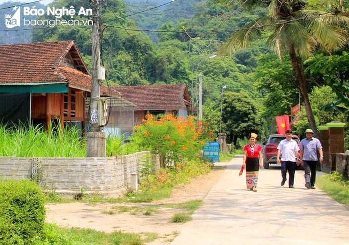 Một góc của bản Thái Minh, xã Tiên Kỳ (Tân Kỳ). Ảnh: Xuân Hoàng