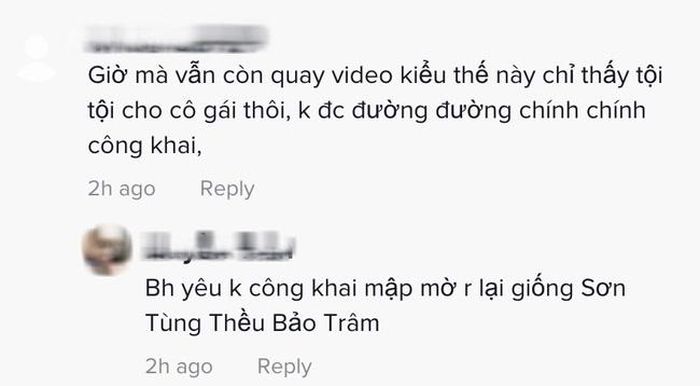 Có ý kiến cho rằng yêu không công khai sợ rằng chuyện tình của Thanh Huyền và Quang Hải rồi cũng giống với Sơn Tùng và Thiều Bảo Trâm.