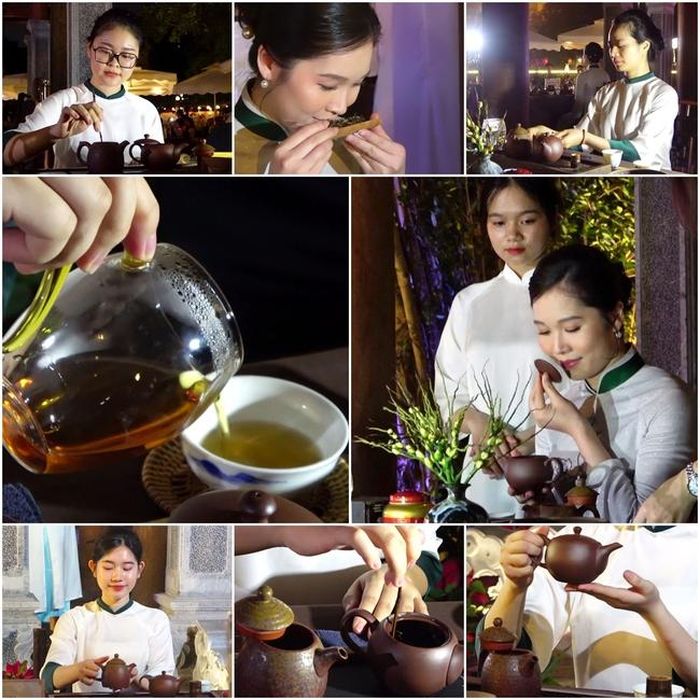 Những phần trình diễn nghi thức pha trà tại sự kiện giúp người tham dự thấy rõ hơn được sự tinh tế trong nghệ thuật thưởng trà cũng như giá trị của văn hóa trà Việt. Ảnh: Lương Đình Khoa