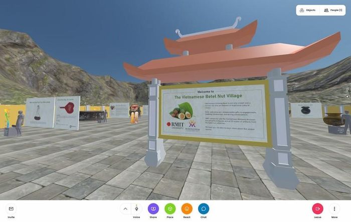 Làng trầu cau Việt Nam trong không gian ảo 3D. (Nguồn rmit.edu.vn)