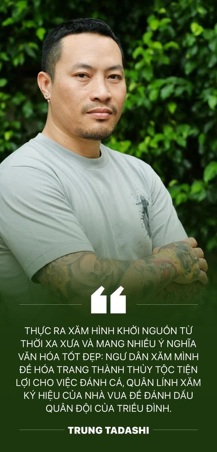 Trung Tadashi phát biểu về lịch sử xăm hình. Ảnh: Quỳnh Trân