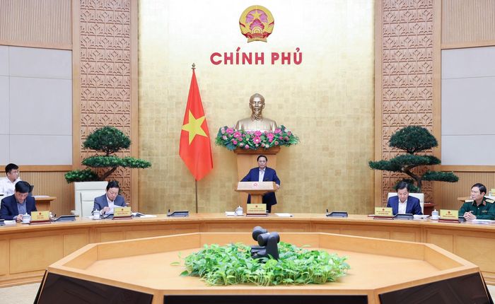Phiên họp Chính phủ chuyên đề xây dựng pháp luật tháng 4 năm 2023. Ảnh: VIẾT CHUNG