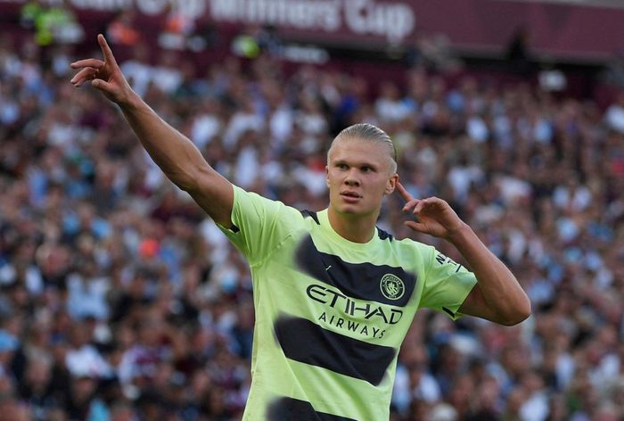 Haaland từng ghi bàn vào lưới Bayern Munich ở trận giao hữu hè 2022. Ảnh: Reuters.