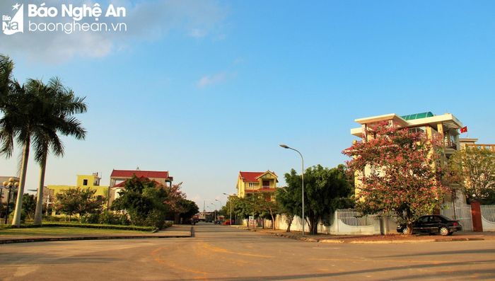 Khu đô thị Vườn Xanh tại thị trấn Đô Lương. Ảnh: Hoàng Vĩnh