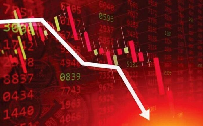 Sắc đỏ bao trùm, VN Index giảm hơn 5 điểm. (Ảnh minh họa)