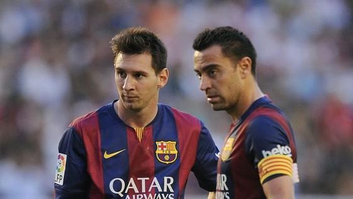 Xavi và Messi ngày trước