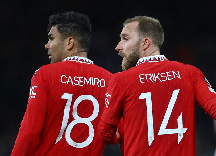 Eriksen và Casemiro để lại tầm ảnh hưởng ở hàng tiền vệ MU. Ảnh: Reuters.