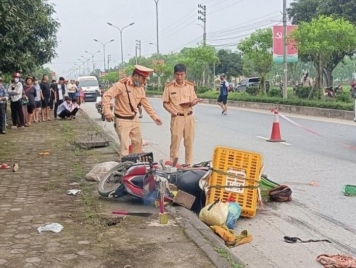 Hiện trường vụ tai nạn.
