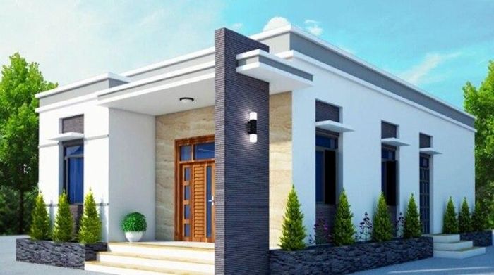 Ngôi nhà thiết kế theo phong cách hiện đại với hình khối kiến trúc tổng thể vuông vắn, tinh tế. Các chi tiết cầu kỳ, công phu, thể hiện được sự ấn tượng và độc đáo trong bố cục không gian kiến trúc. (Ảnh: Thietkenhadepaau)