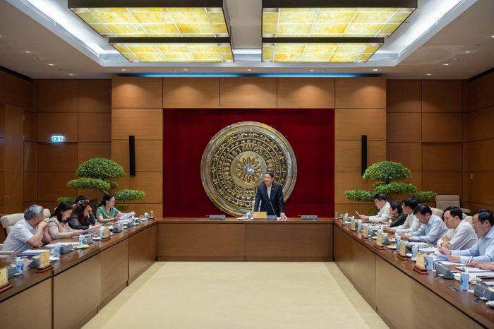 Phó Chủ tịch Quốc hội Nguyễn Đức Hải chủ trì buổi làm việc với Thường trực Ủy ban Tài chính – Ngân sách và Hội đồng Dân tộc và các Ủy ban của Quốc hội, các Bộ, ngành. Ảnh: quochoi.vn